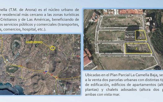 Suelos urbanos en Arona en el plan parcial La Camella baja